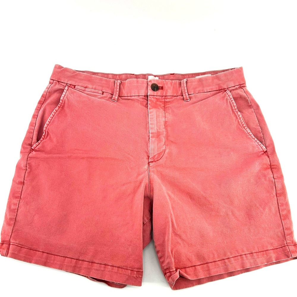 Gap Mens 33 7 Inch Short Heather Red Chino Twill Flat Front Casual Shorts 33x7